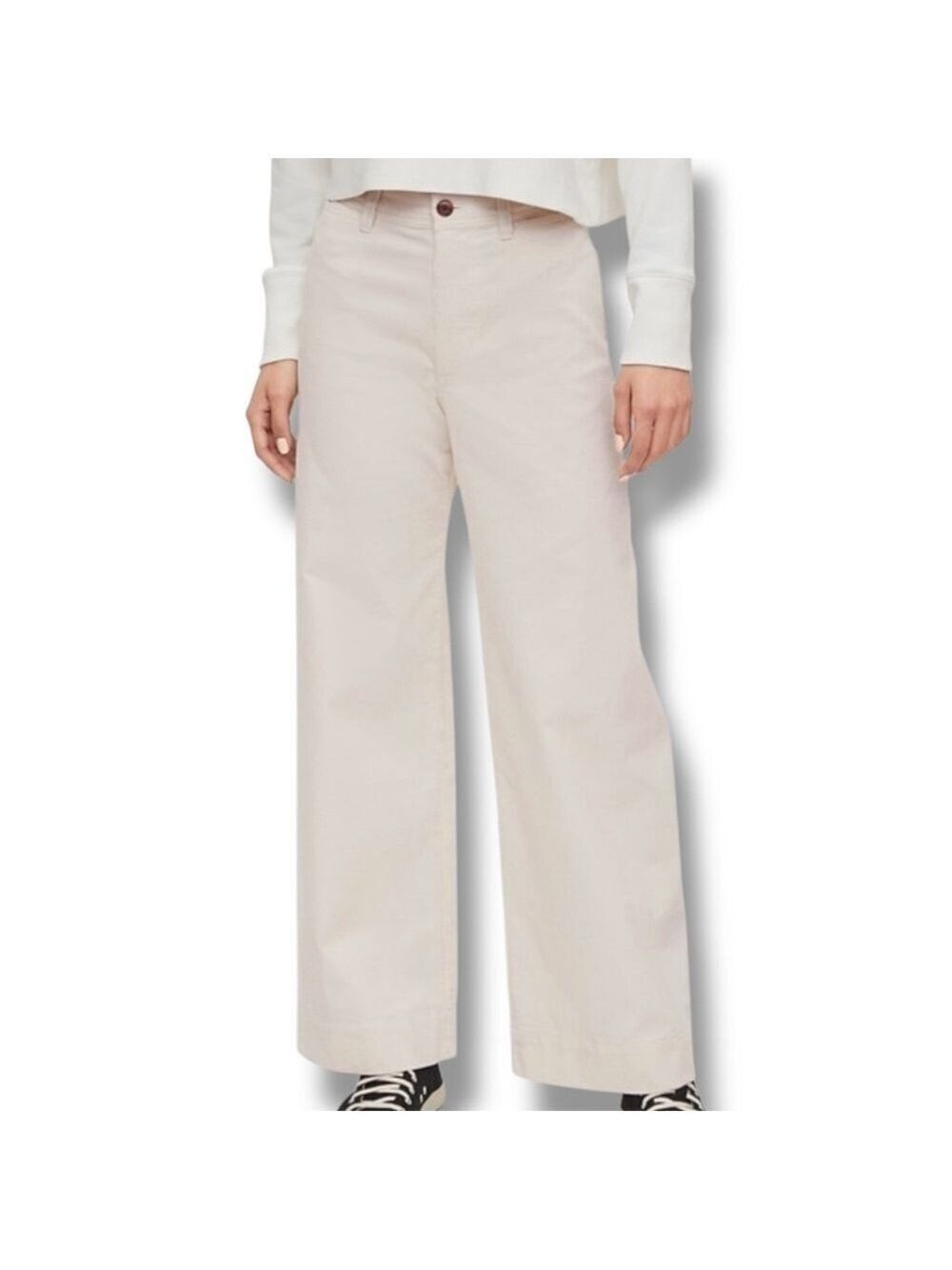 GAP Wide Leg Pants in Light Beige